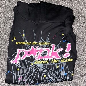 Sp5der P*nk Black Hoodie | Men’s Medium